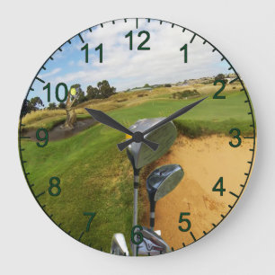 Crocodile Catching A Golf Ball, Wall Clock