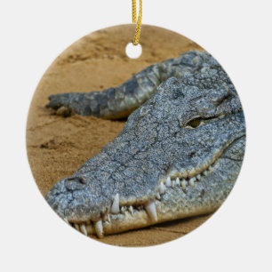 Crocodile Ceramic Tree Decoration