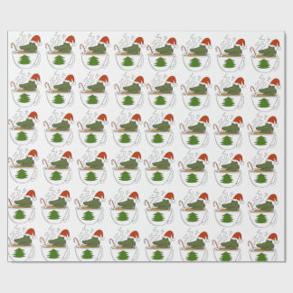 Crocodile Christmas  Wrapping Paper