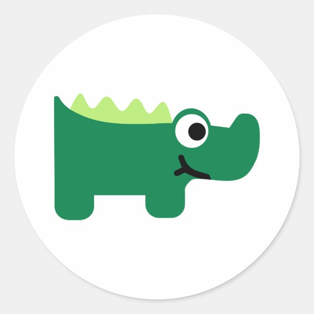 Crocodile Classic Round Sticker (Front)