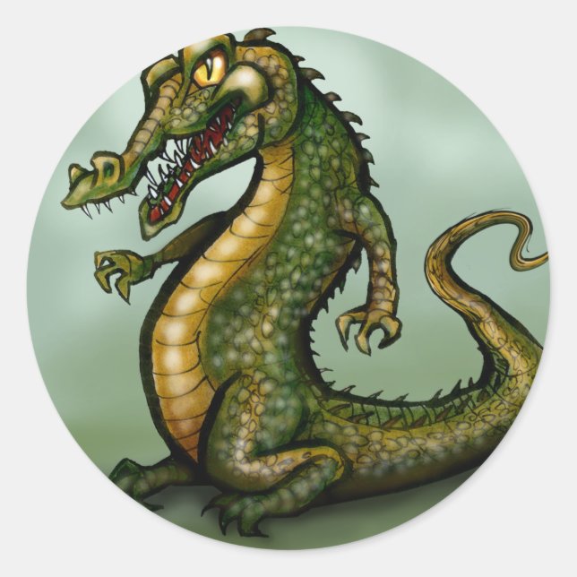 Crocodile Classic Round Sticker (Front)