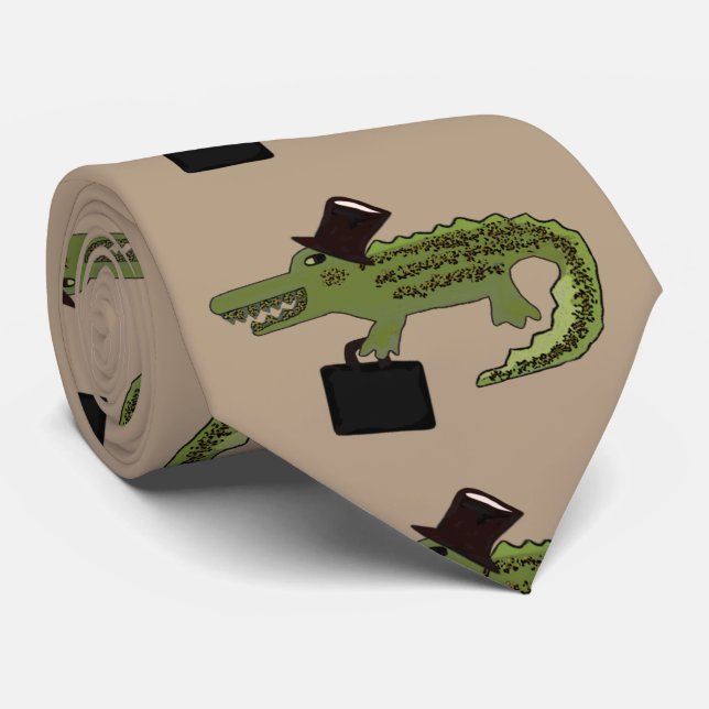 Crocodile Cool Tie (Rolled)