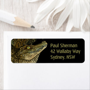 Crocodile Crikey! Label Return Address Label