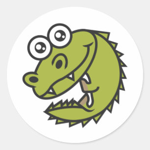 Crocodile Cute Baby Croc Classic Round Sticker