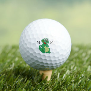 Crocodile Design Monogrammed Golf Balls