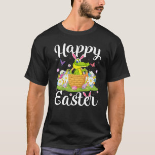 Crocodile Easter Egg Hunting Floral Crocodile East T-Shirt
