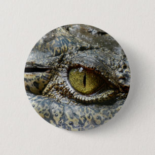 crocodile eye face animal custom personalise diy 6 cm round badge