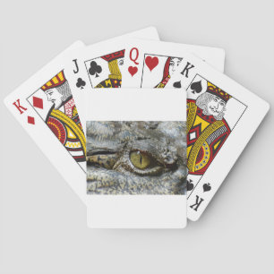 crocodile eye face animal custom personalise diy playing cards