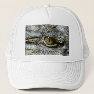 crocodile eye face animal custom personalise diy trucker hat