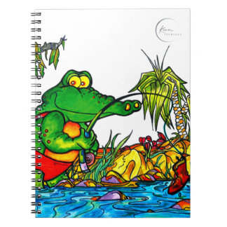 Crocodile Fishing Spiral Notebook