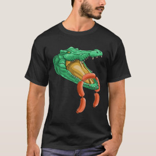Crocodile Head Sausage Alligator Reptile Animal T-Shirt