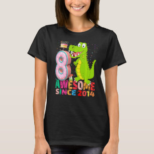 Crocodile I'm 8 Years Old Girls Birthday Crocodile T-Shirt