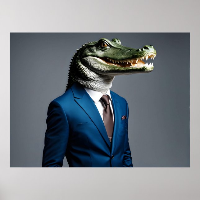 Crocodile in suit poster (Front)