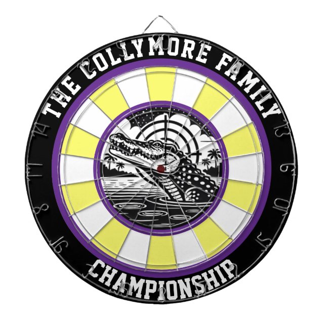 Crocodile in Target Lake Design Dartboard (Front)