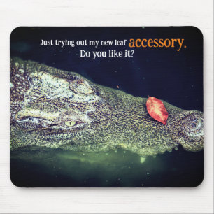 Crocodile in water mouse pad