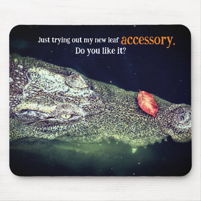 Crocodile in water mouse pad (Front)
