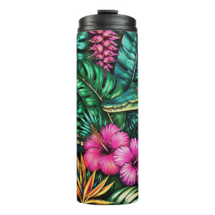 Crocodile Jungle Dreams Seamless Surface Pattern Thermal Tumbler