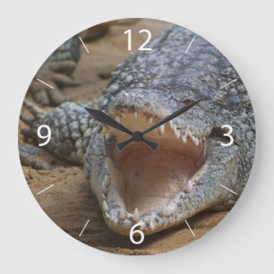 Crocodile Large Clock