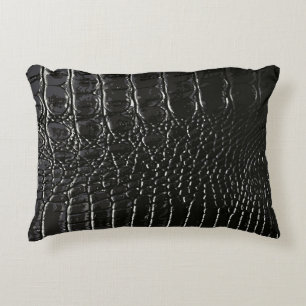 CROCODILE LEATHER DECORATIVE CUSHION