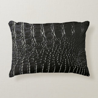 CROCODILE LEATHER DECORATIVE CUSHION