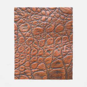 crocodile leather fake look fleece blanket
