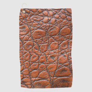 crocodile leather fake look golf towel