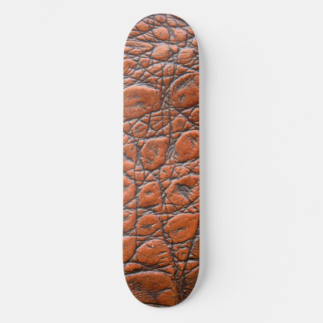 crocodile leather fake look skateboard (Front)