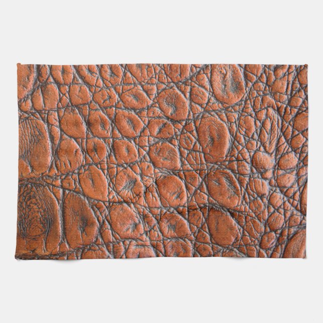 crocodile leather fake look tea towel (Horizontal)