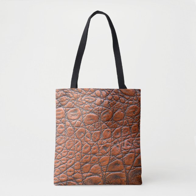 crocodile leather fake look tote bag (Front)