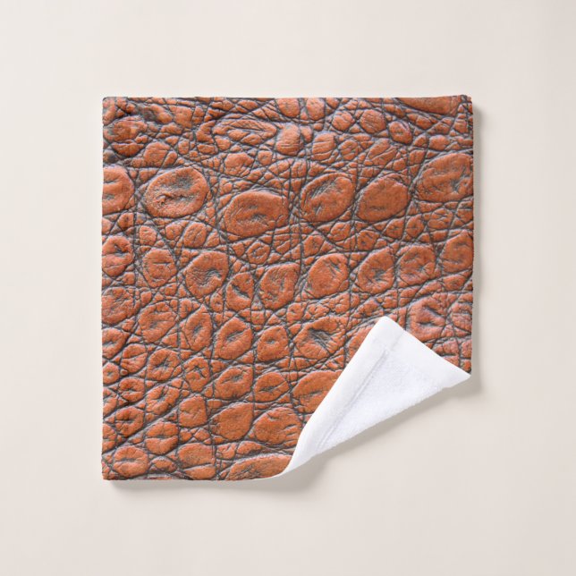 crocodile leather fake look wash cloth (Wash Cloth)