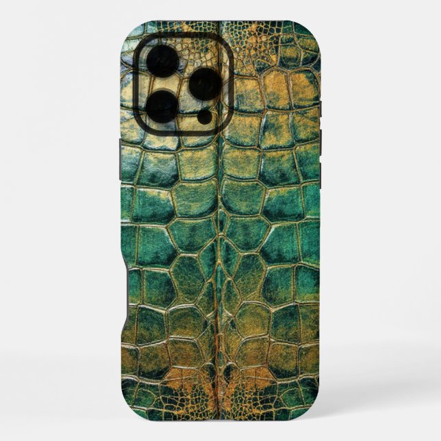 Crocodile leather iPhone case (Back)