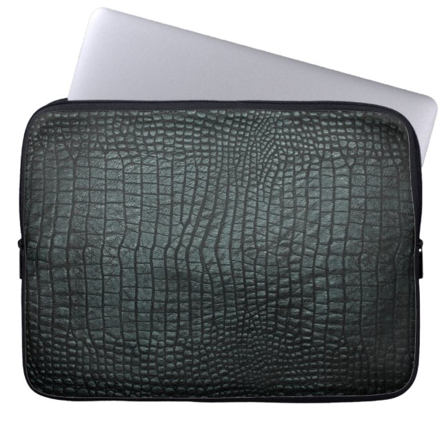 Crocodile leather Neoprene Laptop Sleeve 13 inch (Front)