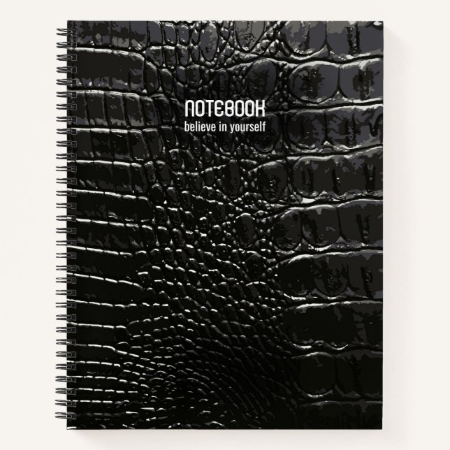 CROCODILE LEATHER NOTEBOOK (Front)