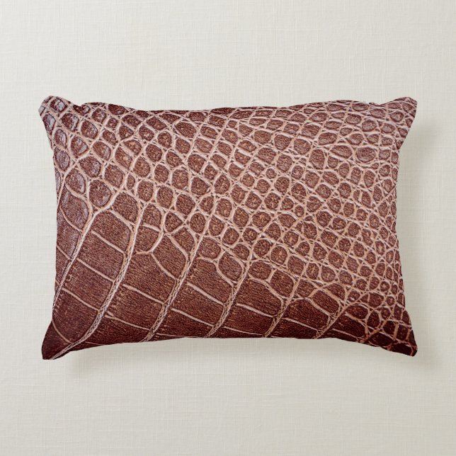 Crocodile leather pattern backgroundabstract,allig decorative cushion (Front)