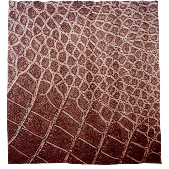 Crocodile leather pattern backgroundabstract,allig shower curtain (Front)