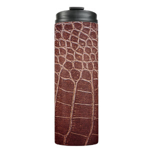 Crocodile leather patternabstract,alligator,animal thermal tumbler