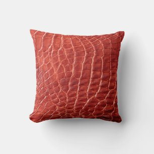 Crocodile leather texture cushion
