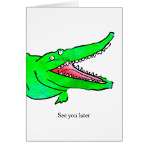 Crocodile Leaving Card