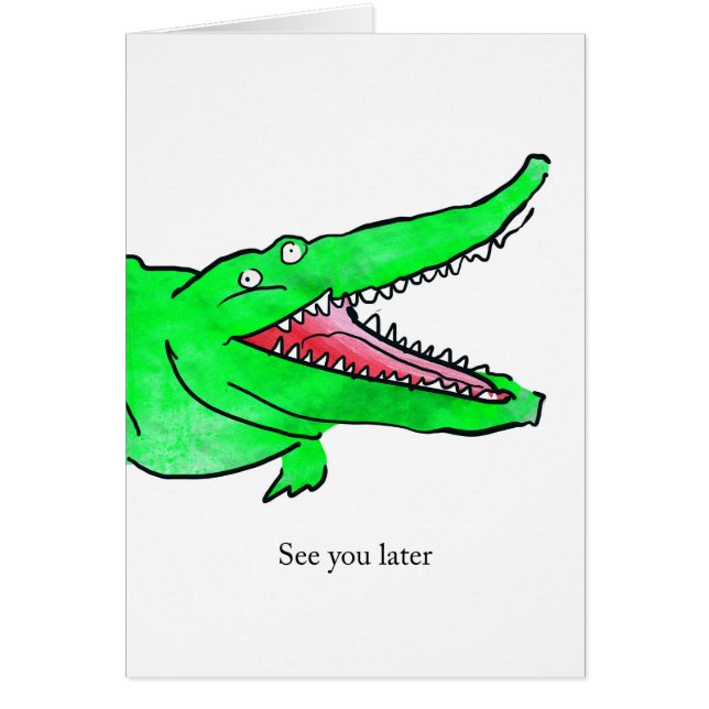 Crocodile Leaving Card (Front)