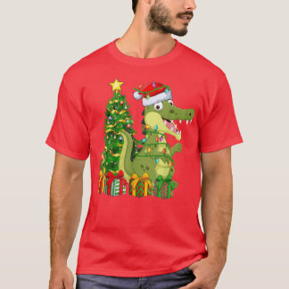 Crocodile Lighting Xmas Tree Matching Crocodile Ch T-Shirt