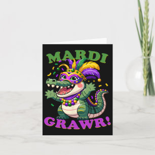 Crocodile Mardi Grawr Costume Mardi Gras Gator Men Card