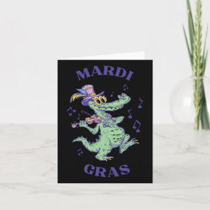 Crocodile Mardi Grawr Costume Mardi Gras Gator Men Card
