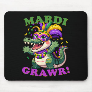 Crocodile Mardi Grawr Costume Mardi Gras Gator Men Mouse Pad