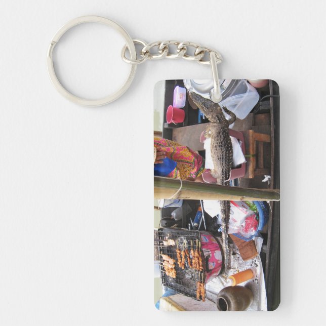Crocodile Meat BBQ ... Thailand Street Food Key Ring (Front)