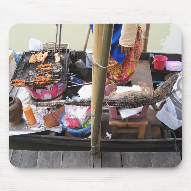 Crocodile Meat BBQ ... Thailand Street Food Mouse Pad (Front)