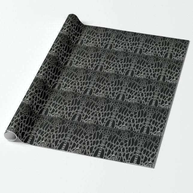 Crocodile Pattern Wrapping Paper (Unrolled)