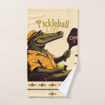 Crocodile Pink Drink Pickleball Hand Towel