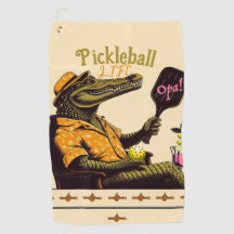 Crocodile Pink Drink Pickleball Hand Towel w/ Clip