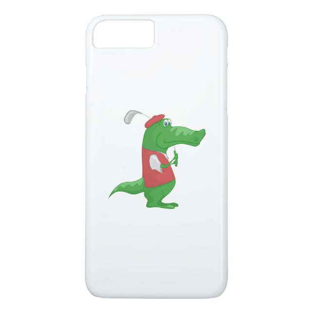 Crocodile playing golf cartoon Case-Mate iPhone case (Back)