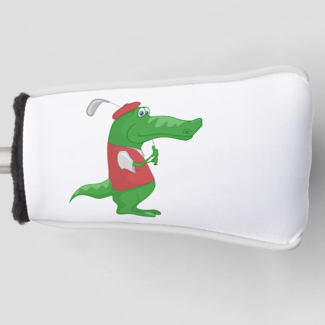 Crocodile Playing Golf Head Cover (Front)